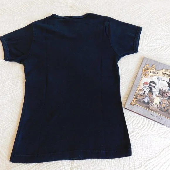 Rare Gris Grimly Wicked Nursery Rhyme Mistress Mary Hot Topic style goth T shirt - Picture 10 of 15